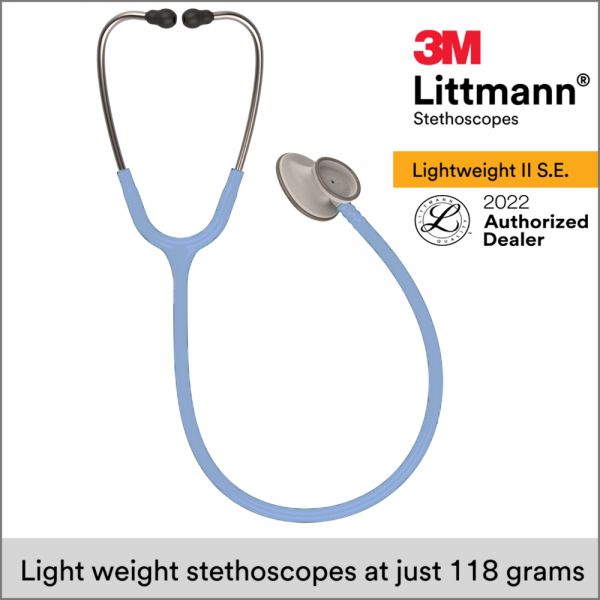 3M Littmann Lightweight II S.E. Stethoscope, Ceil Blue Tube 2454