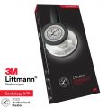 3M™ Littmann® Cardiology IV™ Diagnostic Stethoscope, Black-Finish Chestpiece, Black Tube, Blue Stem and Black Headset, 27 inch, 6201