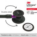 3M™ Littmann® Cardiology IV™ Diagnostic Stethoscope, Black-Finish Chestpiece, Black Tube, Violet Stem and Black Headset, 27 inch, 6203