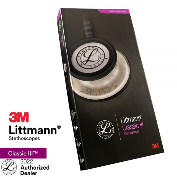 3M™ Littmann® Classic III Stethoscope, Black Chestpiece, Navy Blue, Tube 27 Inch 5867
